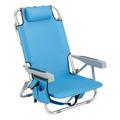 SYTHERS Folding Beach Chairs for Adult Lightweight Backpack Chairs Camping Chairs with Cup Holder Blue