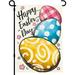 Rdsfhsp Easter Garden Flag 12x18 Inch Double Sided Happy Easter Day Linen Yard Flag Seasonal Easter Eggs Garden Flag for Easter Outdoor Outside Home Decoration