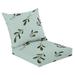 2 Piece Indoor/Outdoor Cushion Set Diagonal mistletoes a mint green a christmas color palette forest Casual Conversation Cushions & Lounge Relaxation Pillows for Patio Dining Room Office Seating