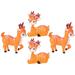 Sika Deer Ornament 4 Pcs Yard Plastic Craft Decors Toys Cars Bulk Items for Gifts Statues Abs