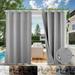 TOPCHANCES Outdoor Curtains Waterproof Windproof 3D Embossed Pattern Curtain for Patio Porch Pergola Gazebo Grommet Top and Tab Bottom Drape 4 Panels 52x84 inch Gray