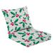 2 Piece Indoor/Outdoor Cushion Set Christmas seamless pattern image mistletoe New Year Casual Conversation Cushions & Lounge Relaxation Pillows for Patio Dining Room Office Seating