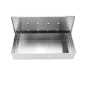 Smoker Box Portable Stainless Steel Smoker Boxes with Hinged Lid for Universal Gas Grill and Charcoal Grill 22X9.5X4cm Silver