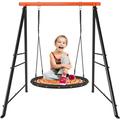 ABC Heavy-Duty Metal A-Frame Swing Stand Frame - 880 lbs Capacity - Indoor Outdoor Swing Set Frame - Orange