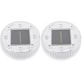 2 Pieces Decor Solar Power Lights Solar Power Pool Lights Floating Solar LED Pool Lights Swimming Pool Floating Solar Lamp Swimming Pool Lights Aldult Outdoor White Plastic