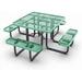 Park Elements CD-S46PT-GRN 46 commercial square picnic table - Thermoplastic coated - Green