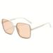 Stylish Oversized Square Frame Sunglasses for Women and Men - Ombre Lens Glasses with Minimalist Cat Eye Design