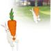 JXYUEWL 2024 Easter Bunny Wooden Outdoor Decorations Easter Bunny Carrot Decorations Outdoor Signs Cute Easter Rabbit Carrot Decor for Home Outdoor Garden Yard Patio Porch