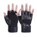 PU Leather Cycling Wrist Wrap Gloves Bike Bicycle Cycle Rid Sports Fingerless