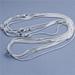 5PCS 16-30inch Silver Plated Link Chain With Stamp Necklace With Lobster Clasps For Jewelry Making