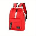 1pc Schoolbag Junior High School Canvas Bag Outdoor Travel Backpack For School