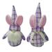 2 Pcs Easter Gnomes Decorations Handmade Gnome Easter Bunny Gnome Ornaments Faceless Plush Doll with Easter Egg and Carrots Rabbit Gifts for Household Indoor Room Decor