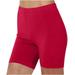 nerohusy Women s Bike Shorts 5 Inch Inseam High Waisted Biker Shorts for Women Tummy Control Solid Color Fitness Athletic Workout Running Yoga Gym Shorts Red XXXL