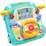 Multi-functional Educational Early Education Toy Simulation Traffic Steering Wheel Simulation Driving Baby Baby Car Music-requires 3 AAA Batteries (batteries Not Included)