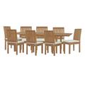 Side Dining Chair and Table Set Wood Brown Natural White Modern Contemporary Urban Design Outdoor Patio Balcony Cafe Bistro Garden Furniture Hotel Hospitality