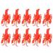 25 Pcs Simulated Crayfish Desk Decorations Lobster Party Favors Gifts Childrenâ€™s Toys Funny Fake Lovely Portable Soft Rubber