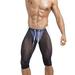 Uuszgmr Mens Pants 2024 Male Mesh Breathable Fitness Sraining Tight Pants High Cycling Pants Bu2 Size:M