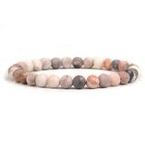 Gorgeous Matte Natural Pink Zebra Jasper Stone Bracelet - Perfect for Yoga Meditation Relaxation & Anxiety Relief - A Perfect Gift for Women & Couples!