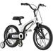 Imerelez 16 Kids Bike for Girls and Boys - Girls Bike Toddler Bike Kids Bike with Magnesium Alloy Frame and Auxiliary Wheel Single Speed Cruiser Bike White