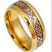 1pc Glamorous Dragon Inlay Polished Women And Men s Golden Tungsten Ring For Engagement Wedding Couple Ring