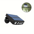 1pc LED Solar Outdoor Lights With Motion Sensor Powerful Solar Security 4 LED Lights Outdoor Decor Sensor Motion 3 Modes Street Waterproof Lamp Built-in 18650 Lithium Battery Wall Night Work Light F