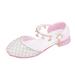 Girls Sandals Child Kids Shoes Children s High Heels Dance Shoes Little Girls Crystal Shoes Wedding Flower Girls Sandals For Kid Toddler Daily Versatile