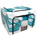 ECZJNT Pair of Turquoise Women Ballet Flats Storage Bag Clear Window Storage Bins Boxes Large Capacity Foldable Stackable Organizer With Steel Metal Frame For Bedding Clothes Closets Bedrooms