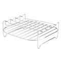 Outdoor Grilling Rack Double Layer Rack with Skewers Air Fryer Rack Set