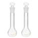 Uxcell 10ml Tolerance 0.02ml 3.3 Borosilicate Glass Volumetric Flask with Glass Stopper Clear 2 Pack