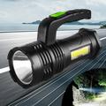 Oneshit LED Strong Light Rechargeable Outdoor Portable Small And Portable Large Capacity Lithium Battery Practical Side Light Household Flashlight Camping & Hiking Clearance