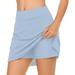 Womens High Waisted Tennis Skirt Golf Active Sport Solid Yoga Sport Active Shorts Tennis Skorts Skirt