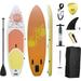 Deluxe Pink Inflatable Stand Up Paddle Board - Complete kit with multiple accessories and backpack for easy carrying - 27.55 - Experience stability and ease with our versatile paddle board!