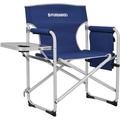 WAGEE Portable Lightweight Folding Camping Director Chair with Side Table Oversized Camp Chair Aluminum Fold Up Chair Outdoor Chairs for Picnic Sports BBQ Fishing Heavy Duty Holds up to 300lbs