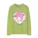 Sanrio Long-sleeved T-shirt Women 2024 New Cinnamon Dog Kulomi Melody Co-branded Clothes Pure Cotton T-shirt Tide