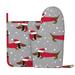 LAKIMCT Christmas Hat Sweater Dog Silicone Oven Mitts and Pot Holders Sets Kicthen Oven Gloves Hot Pads Potholders Right Mitt for Baking Sets of 2