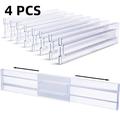 2/4PCS Drawer Dividers Organizers Adjustable Cabinet Storage Clothes Drawer Organizer Clear Drawers Separators Kitchen Tools 4 PCS