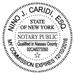 Round Notary Stamp for State of New York- Self Inking Stamp - Top Brand Unit with Bottom Locking Cover for Longer Lasting Stamp - 5 Year Warranty