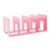 LOVIVER Acrylic Bookends Bags Display Rack Multifunction Bookshelf Dividers Four Frames Book Stand for Bookshelf Table Home Libraries Pink