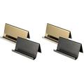 4 Pcs Name Cards Stand Business Cards Base Card Organizing Rack Name Card Organizer Card Metal Base