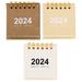 Desk Pad Calendar Small 3 Pcs 2024 Simple Calendars Office Chaiers Decorative Daily Use Monthly Student