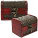 Organizer for Jewelry Jewelers Boxes Storage Wooden Treasure Chest Bins Closet Organization Retro Case 2 Pcs