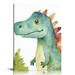 Nawypu Dinosaur Wall Decor Dinosaur Wall Art Bedroom Nursery Kids Room Boys Room Baby Room Playroom Canvas Print Poster Pictures Teens Toddlers Cute Watercolor Dino Animal Themed 16x20in