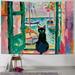 BCIIG (Henri Matisse) wall art - - Famous window posters - Black cat posters - Funny cat wall decoration prints - Cat wall art - Abstract vintage wall art and decoration tapestries