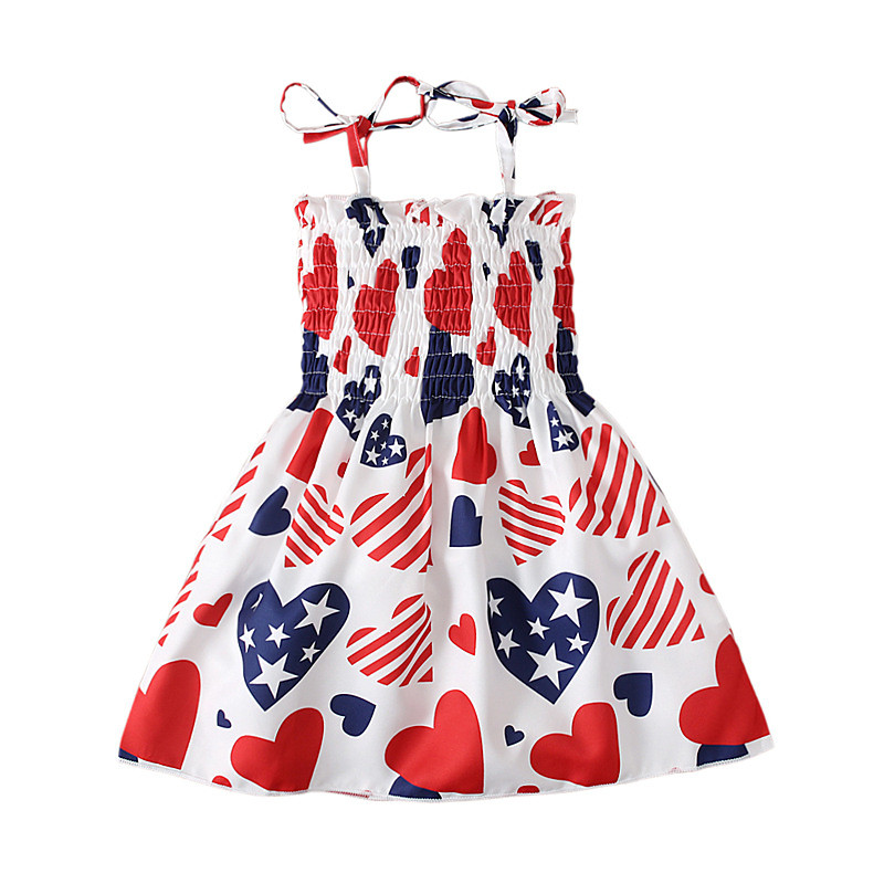 Summer Trendy Girls With Straps And Suspenders, Multiple Printed Dresses For Children's Clothing Ins