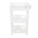 2024 Bathroom Tower Shelf Plastic Freestanding Storage Rack Organizer Multifunctional Shelving Unit for Living Room Bedroom Kitchen White 3 Layers