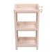 2024 Bathroom Floor Storage Shelf Multifunctional Multi Layer Stable Durable Freestanding Corner Rack Shelves Beige 3 Layers