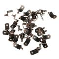 Shelf Bracket Pegs 50 Pcs Partition Support Nail with Hole Wardrobe Metal Shelves L-shaped Pin