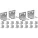 Corner Shelf Coat Hanger Wall Mount 20 Pcs Cabinet Accessories Braces L-shaped Code 304 Stainless Steel