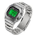 SANDA Men Digital Watch Large Dial Sports Fashion Business Luminous Stopwatch Alarm Clock Countdown Stainless Steel Strap Watch