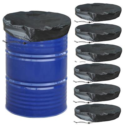 Chemical Drum and Rainwater Barrel Protective Cover - Oxford Fabric Dust and Rain Shield for Round and Composite Barrels, Ensuring Longevity